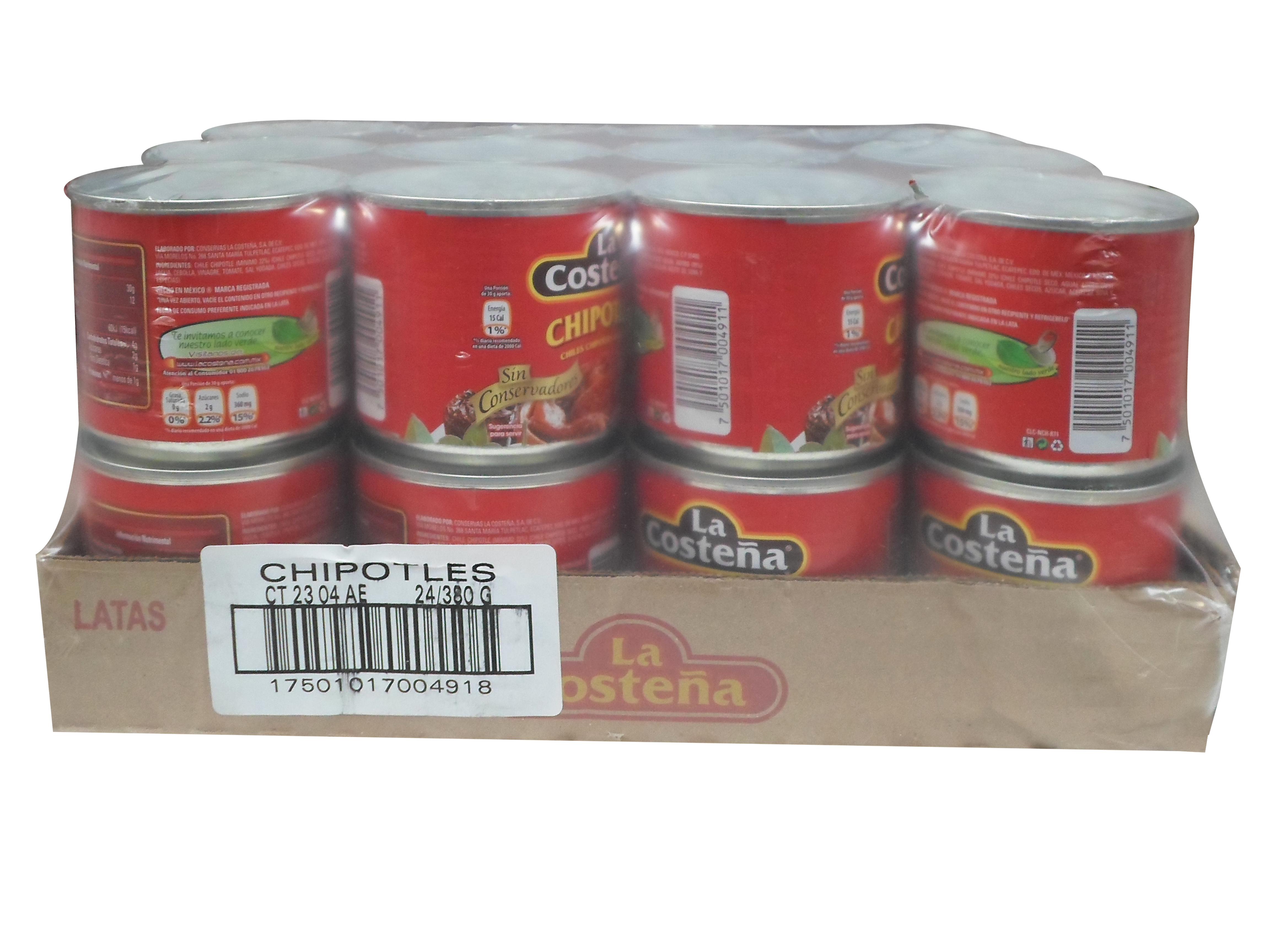 CHILE CHIPOTLE LA COSTENA 24/380 GR.