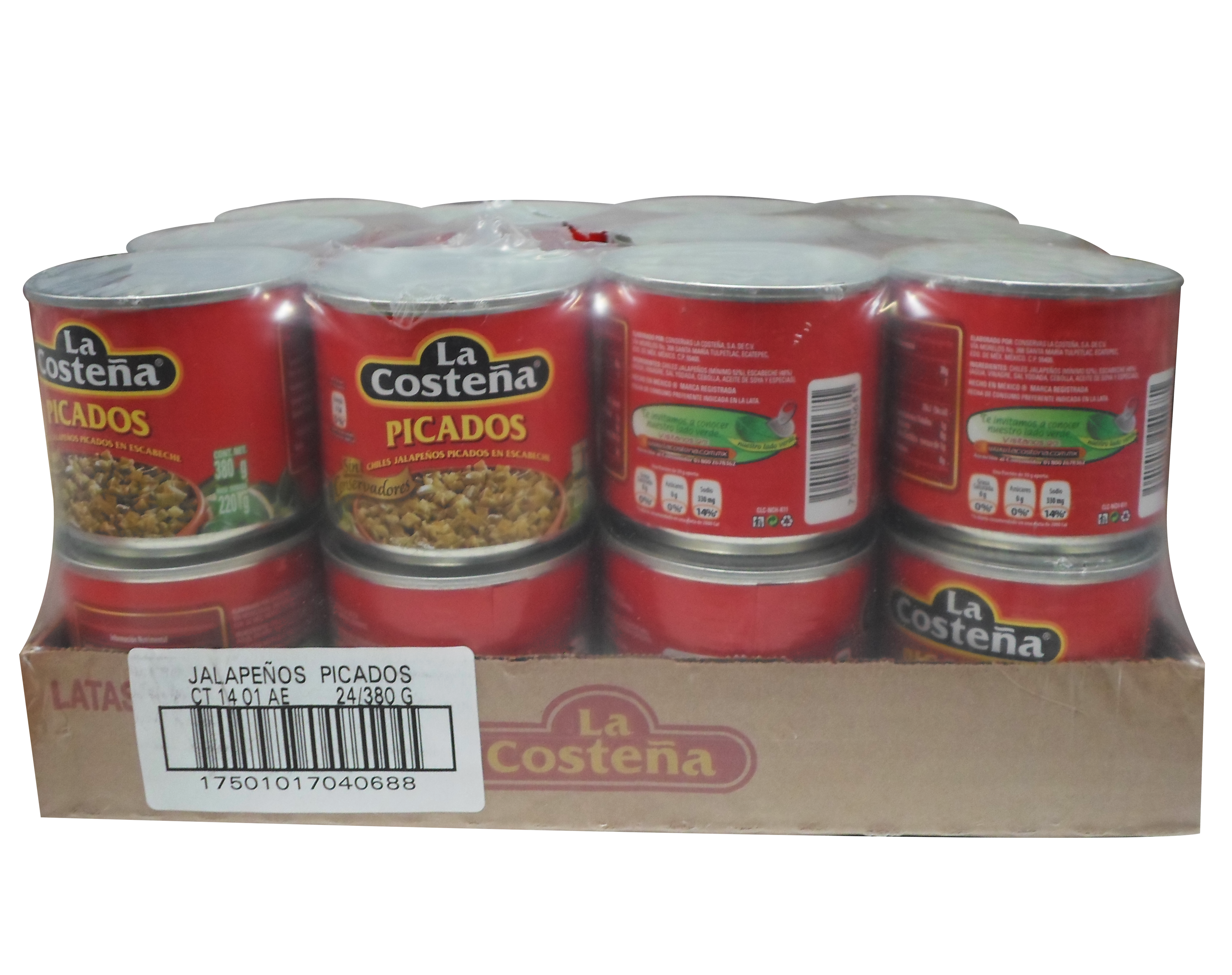 CHILE JALAPEÑO PICADO LA COSTEÑA 24/380 GR.