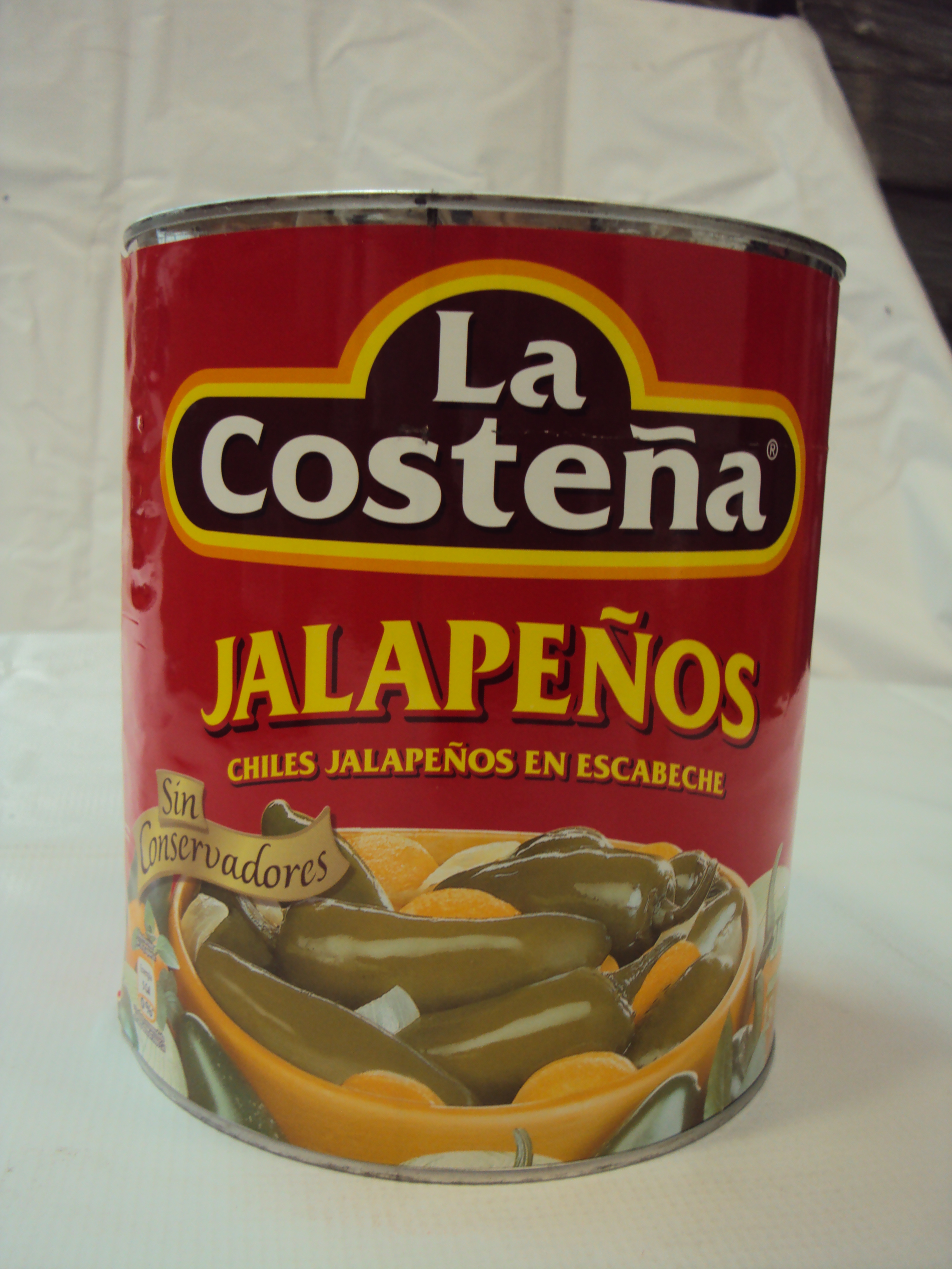 CHILE JALAPEÑO ENTERO LA COSTEÑA 6/2.800 KG.