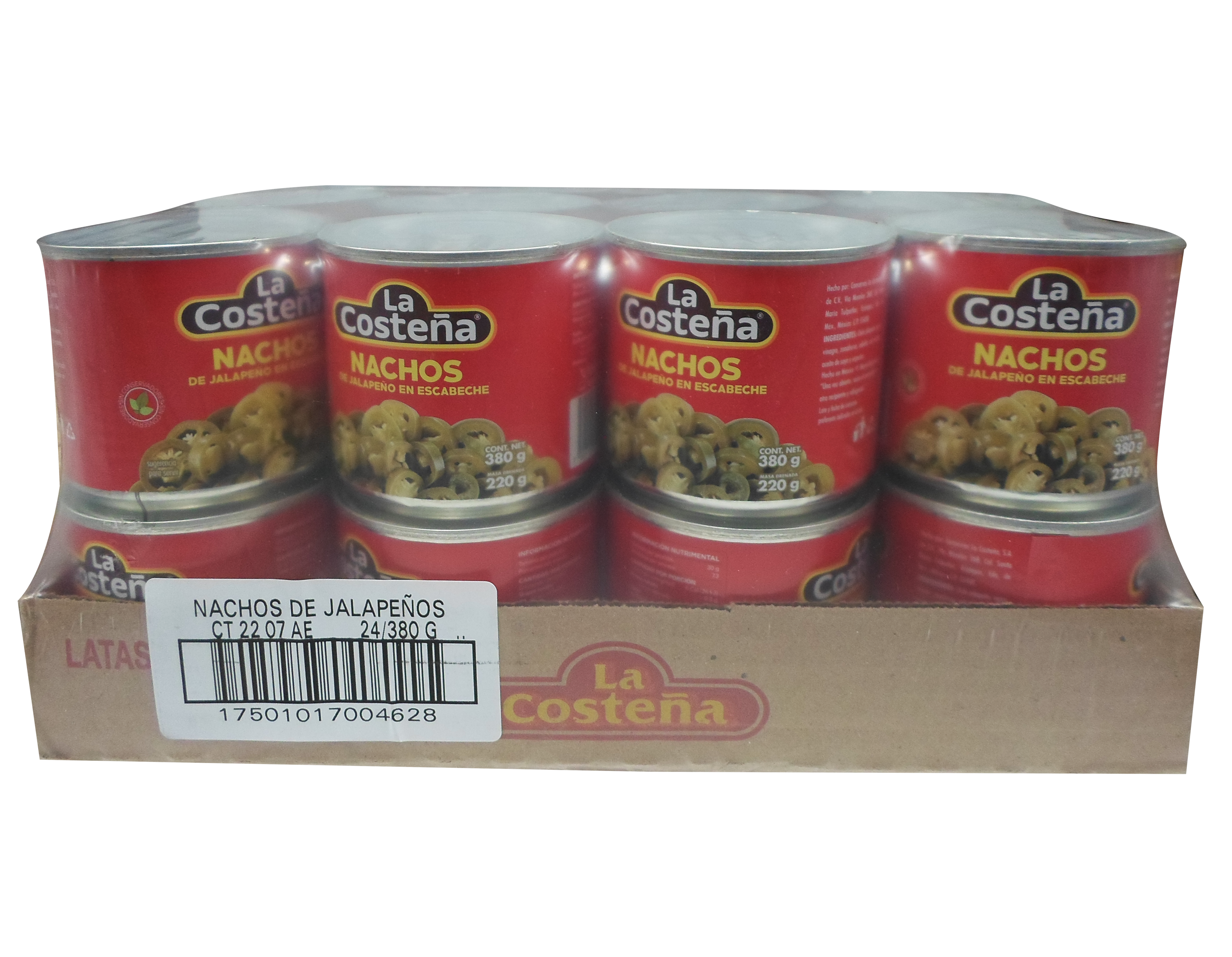 CHILE JALAPEÑO NACHOS LA COSTENA 24/380 GR.