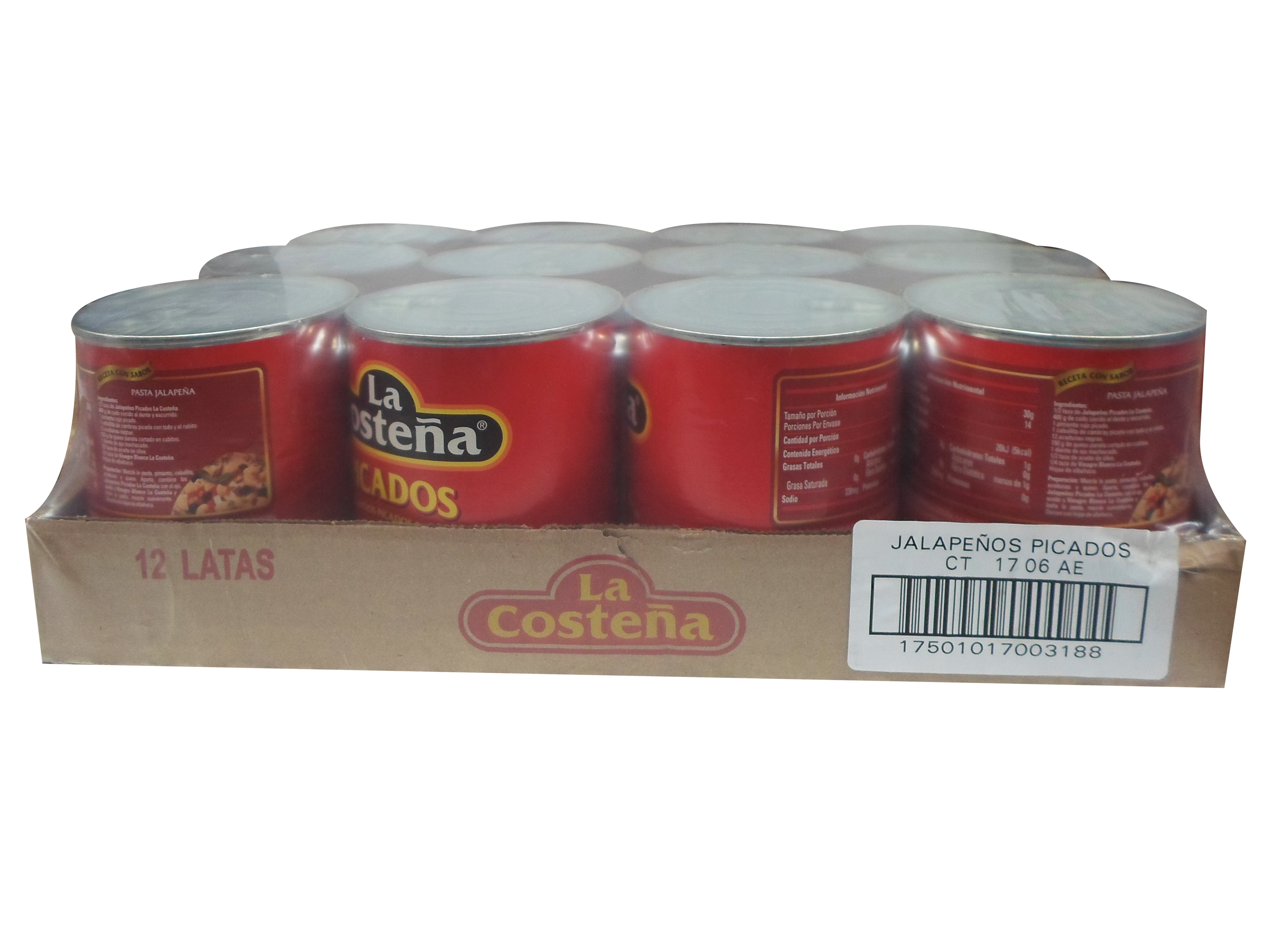 CHILE JALAPEÑO PICADO LA COSTEÑA 12/800 GR.