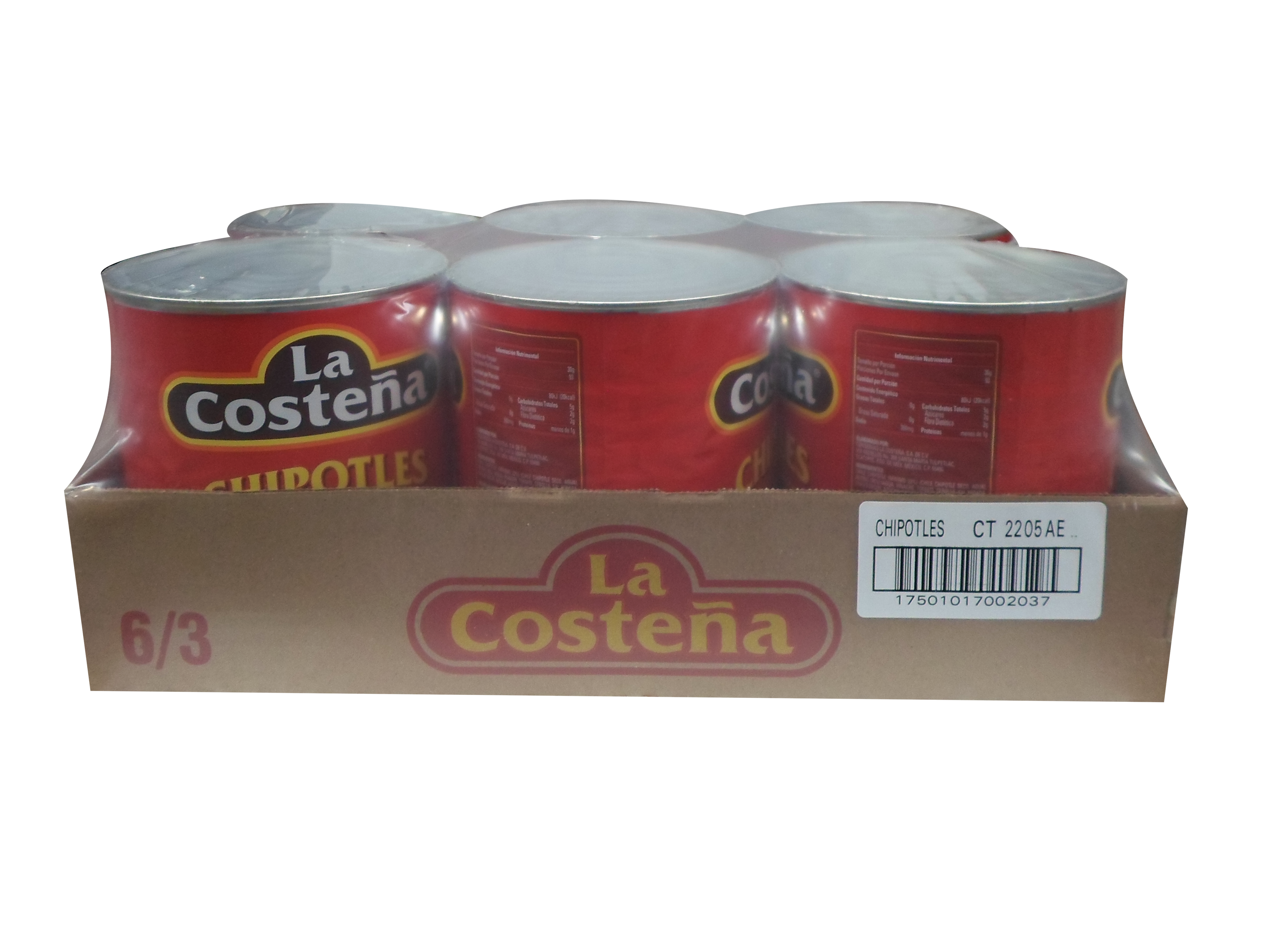 CHILE CHIPOTLE LA COSTEÑA 6/2.9 KG