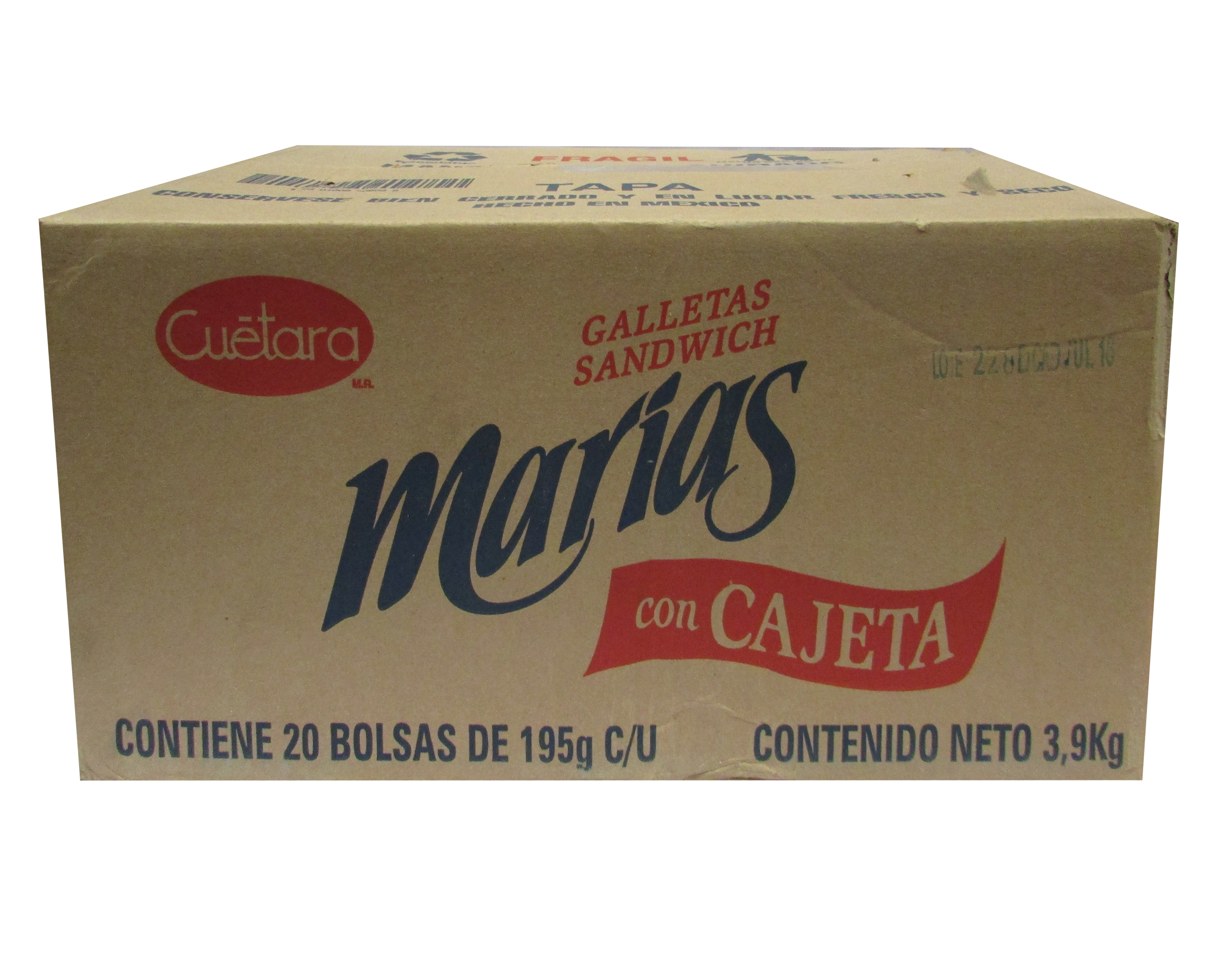 GALLETAS MARIAS C/CAJETA CUETARA 20/195 GR