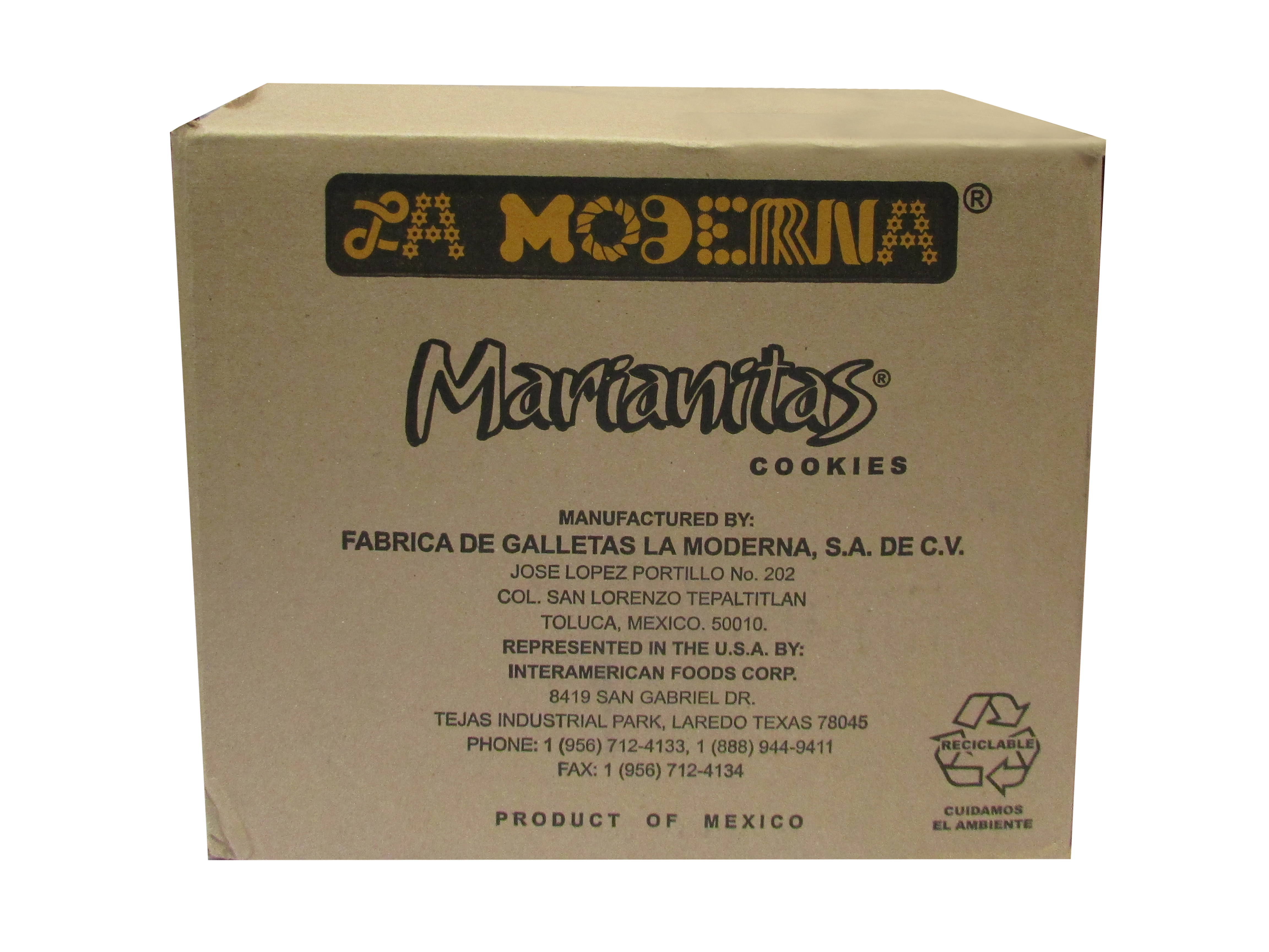 GALLETAS MARIANITAS NARANJA LA MODERNA 20/185 GR