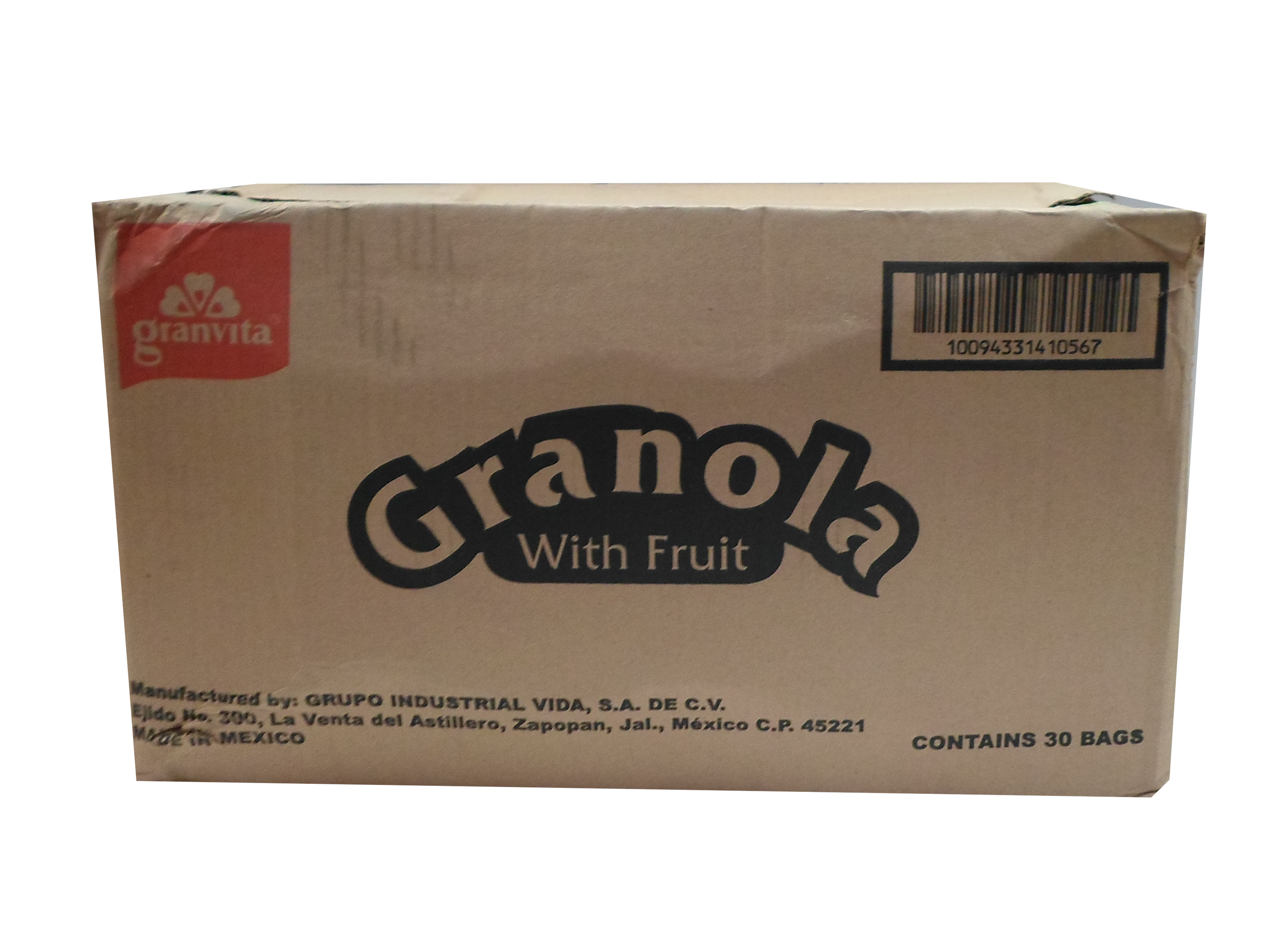 GRANOLA CON FRUTAS GRANVITA 30/400 GR