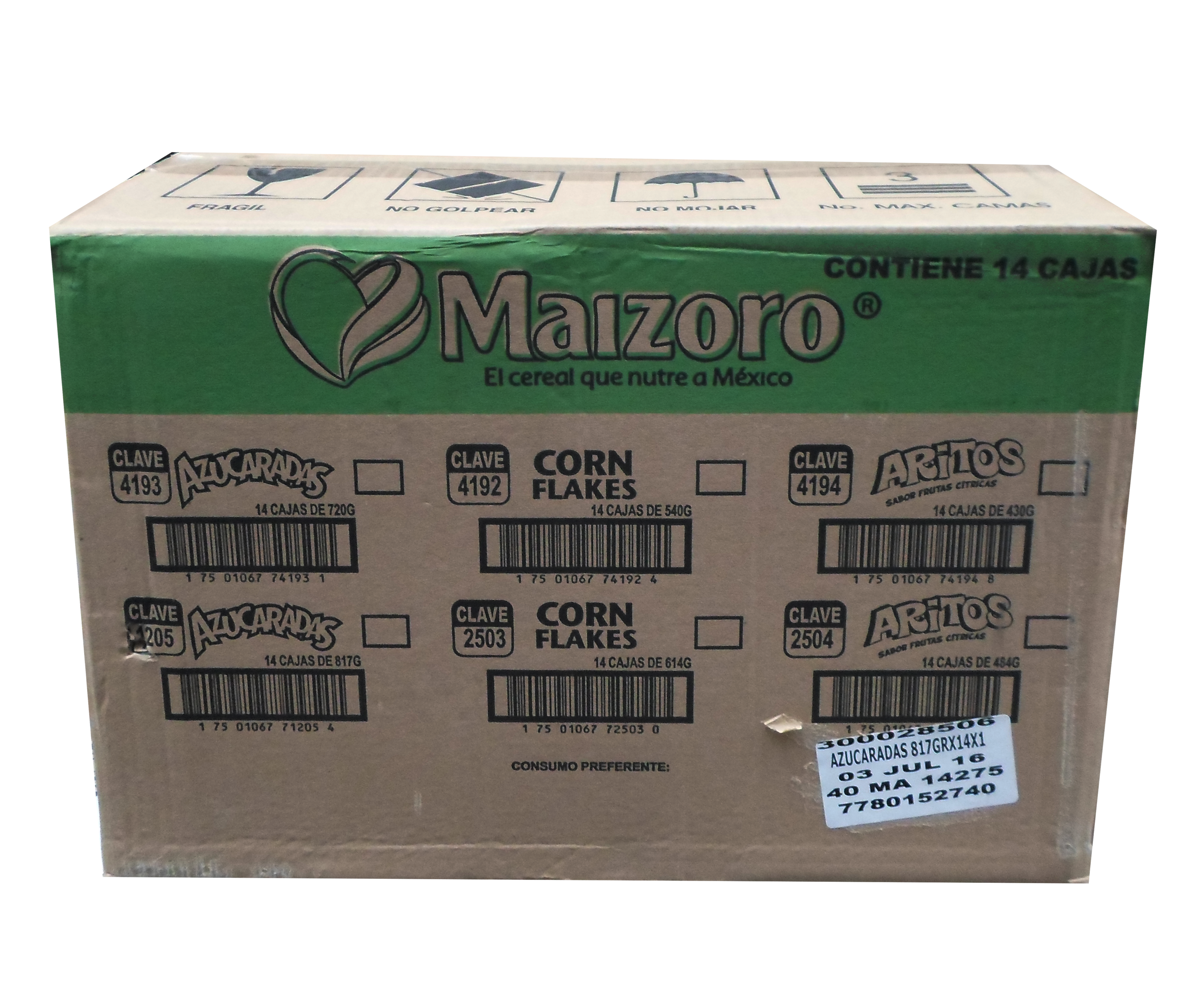 CEREAL MAIZORO AZUCARADAS 14/720GR