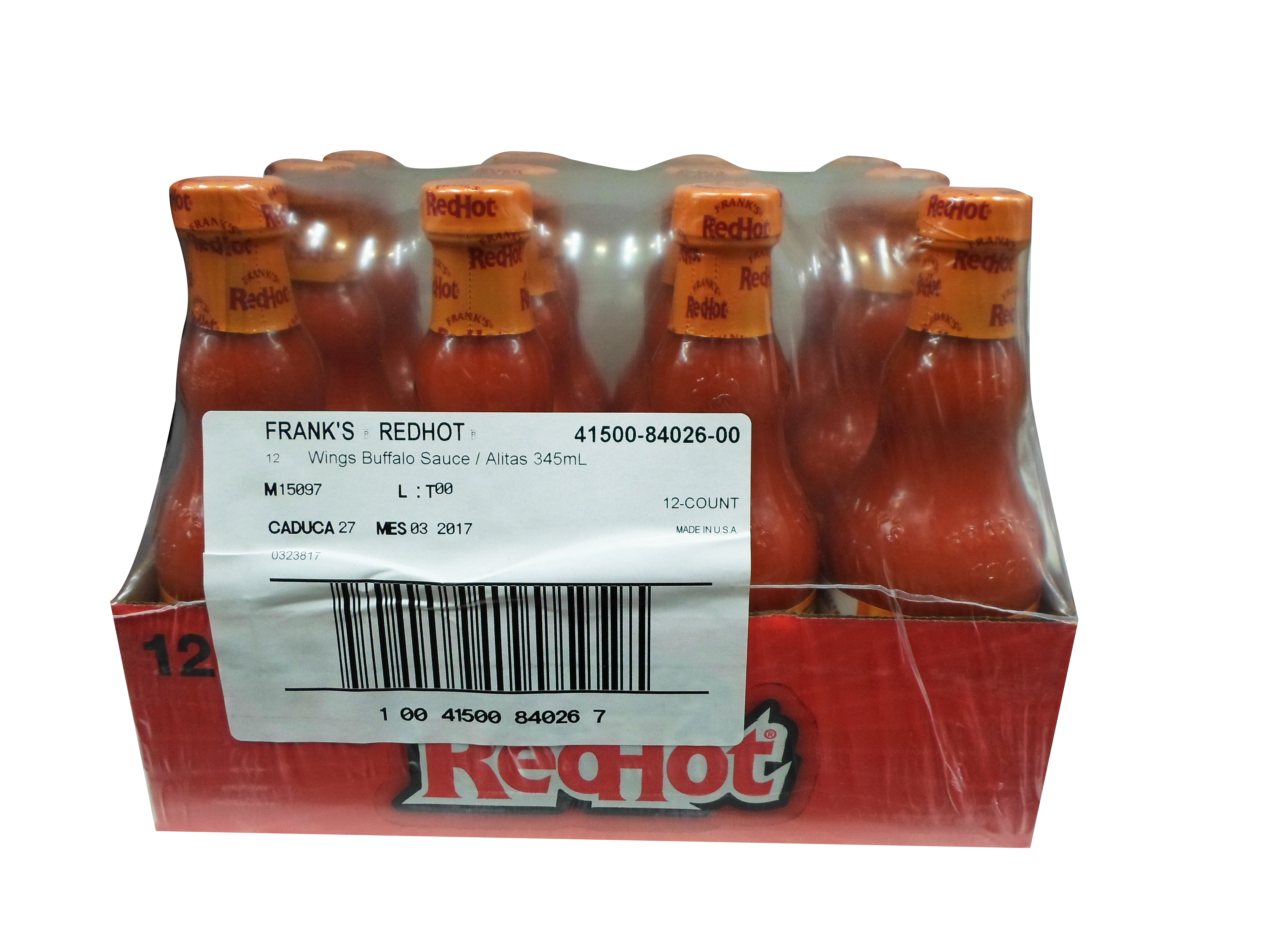 SALSA RED HOT ORIGINAL FRANKS 12/354 ML