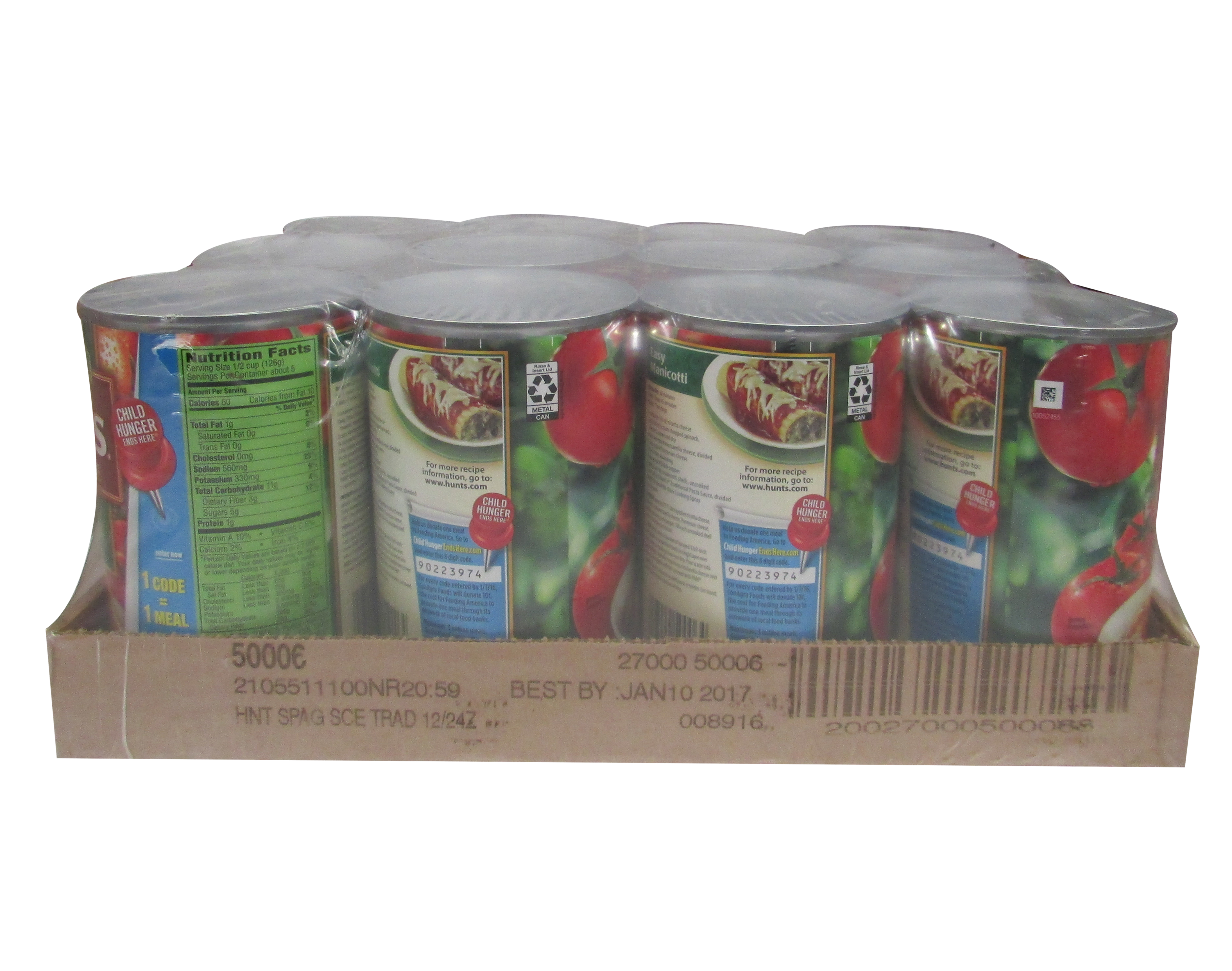 SALSA P/SPAGUETTI TRADICIONAL HUNTS 12/24 OZ