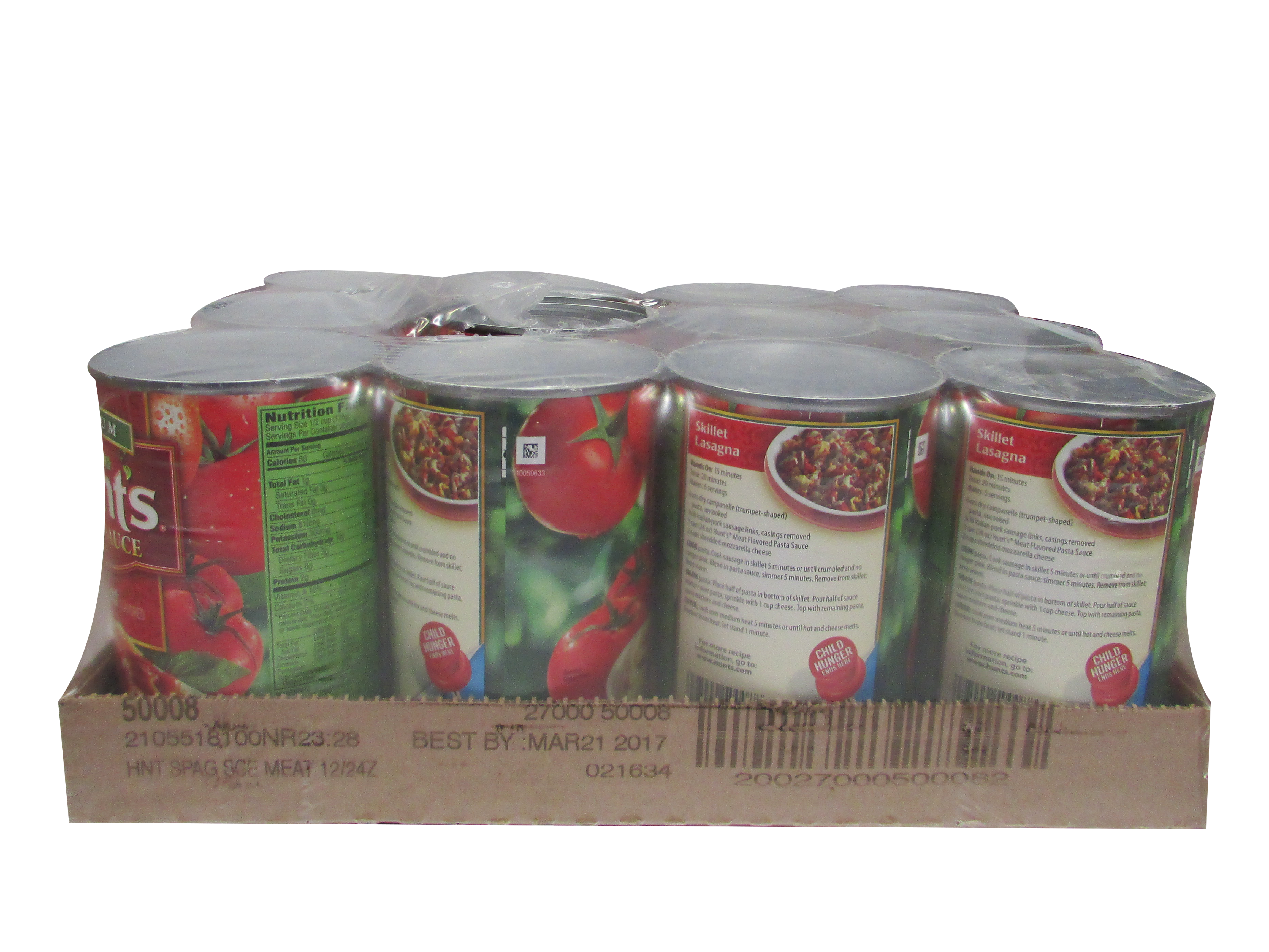 SALSA P/SPAGUETTI C/CARNE HUNTS 12/24 OZ