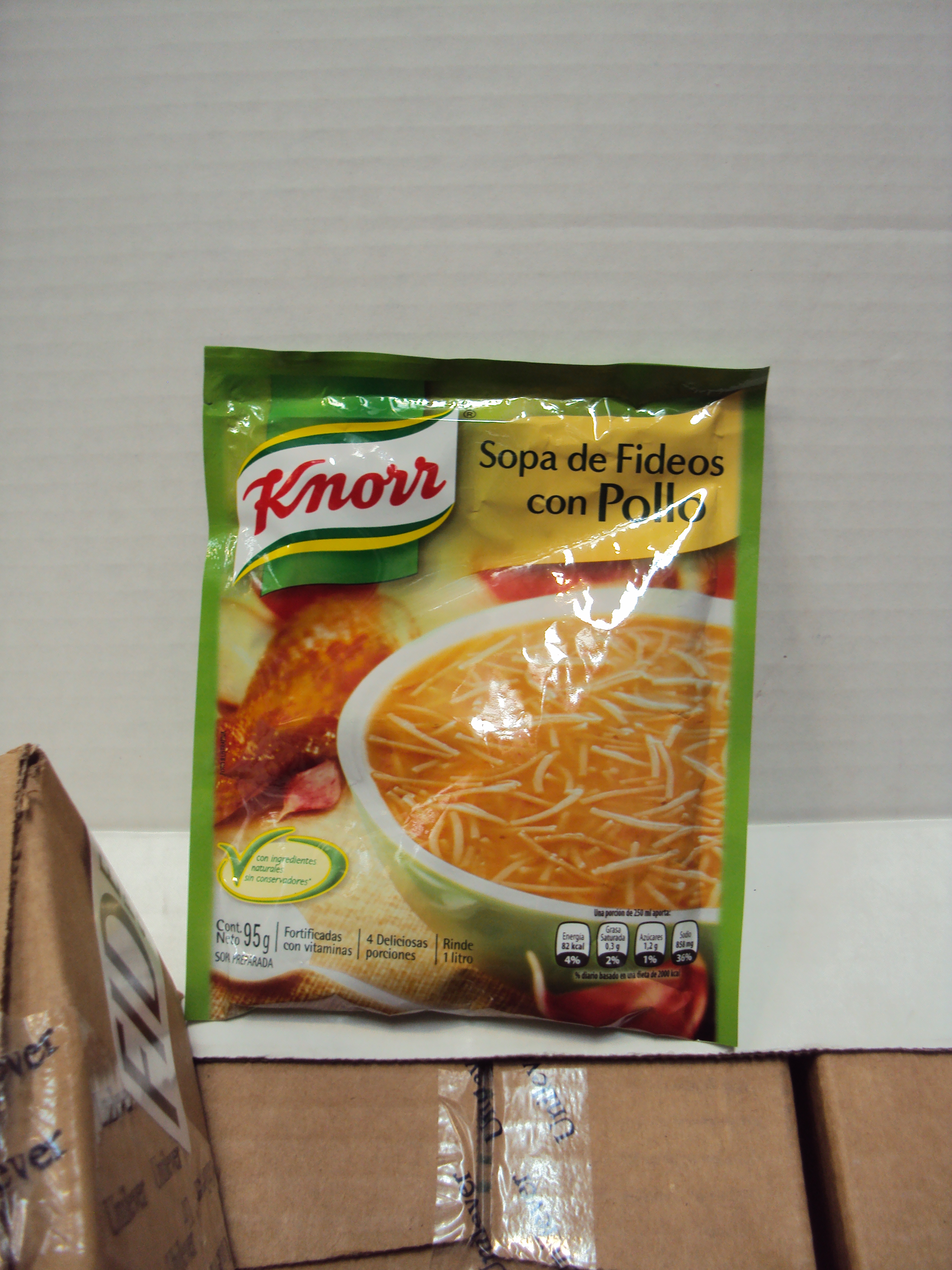 SOPA FIDEO C/POLLO KNORR 12/95 GR.