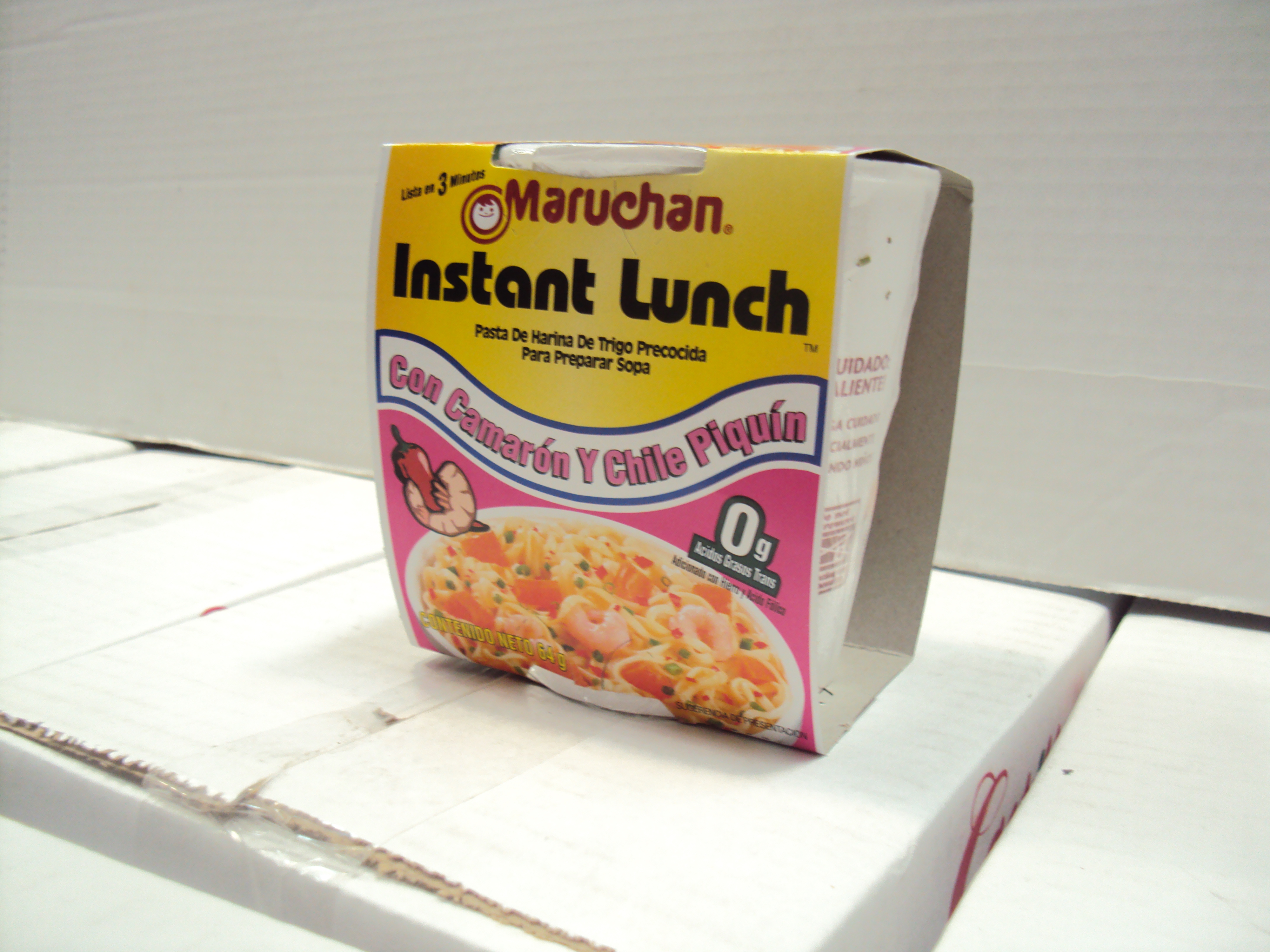 SOPA CAMARON/CHILE PIQUIN MARUCHAN VASO 12/64 GR