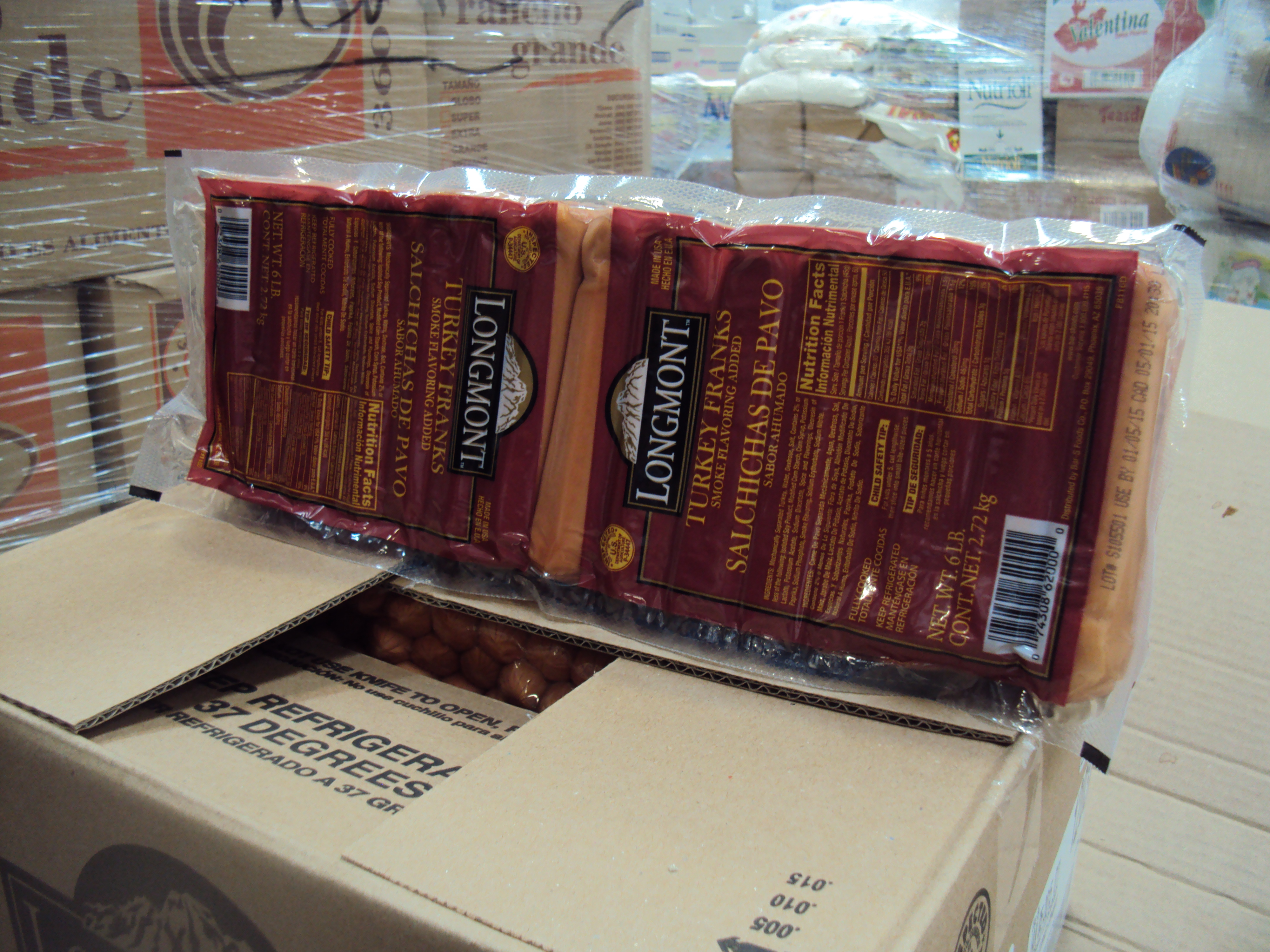 SALCHICHA DE PAVO LONGMONT 4/6 LB.