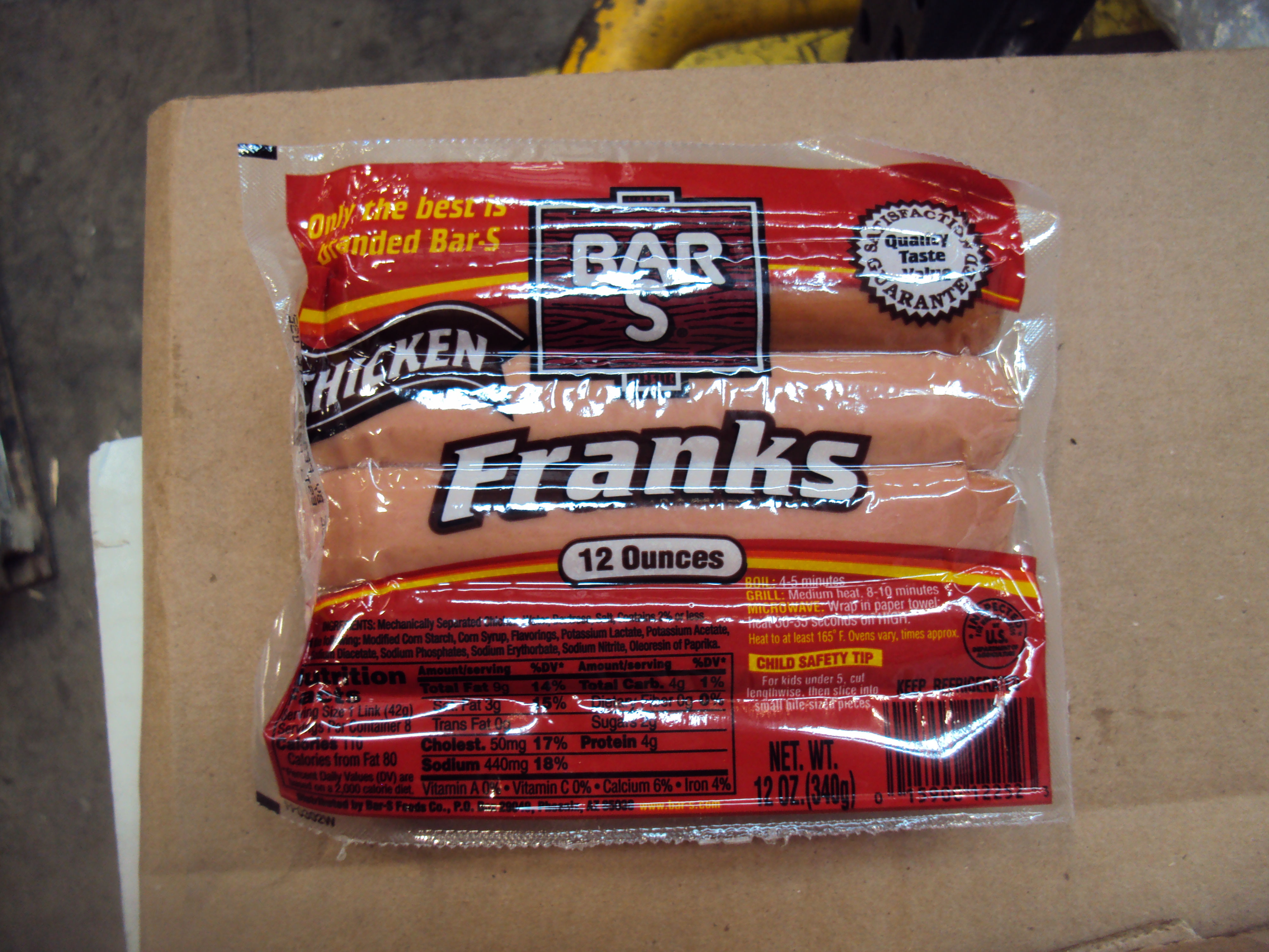 SALCHICHA DE POLLO BARS 32-12 OZ 24 LB.