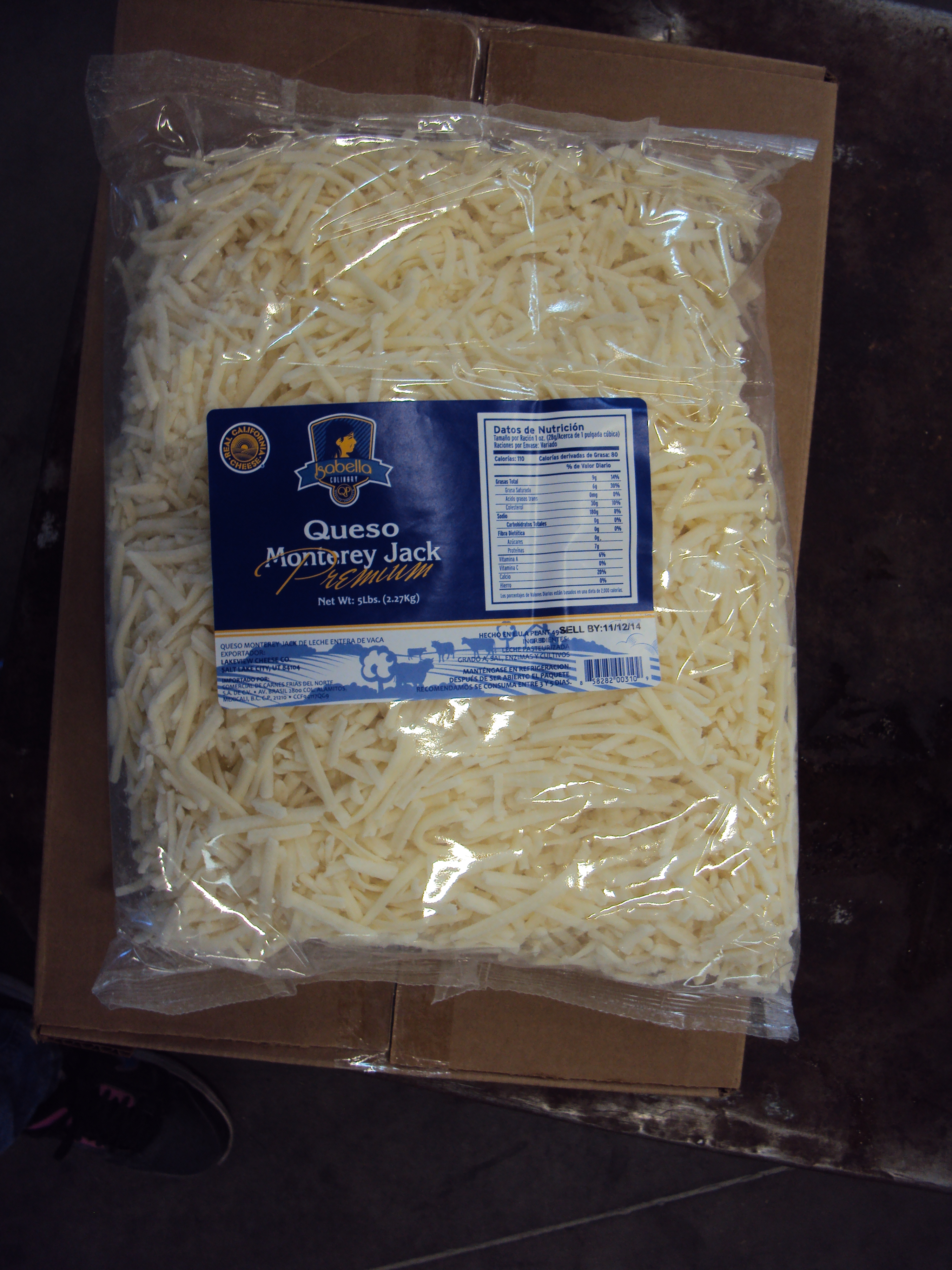 QUESO MONTERREY RALLADO ISABELLA 4/5 LB