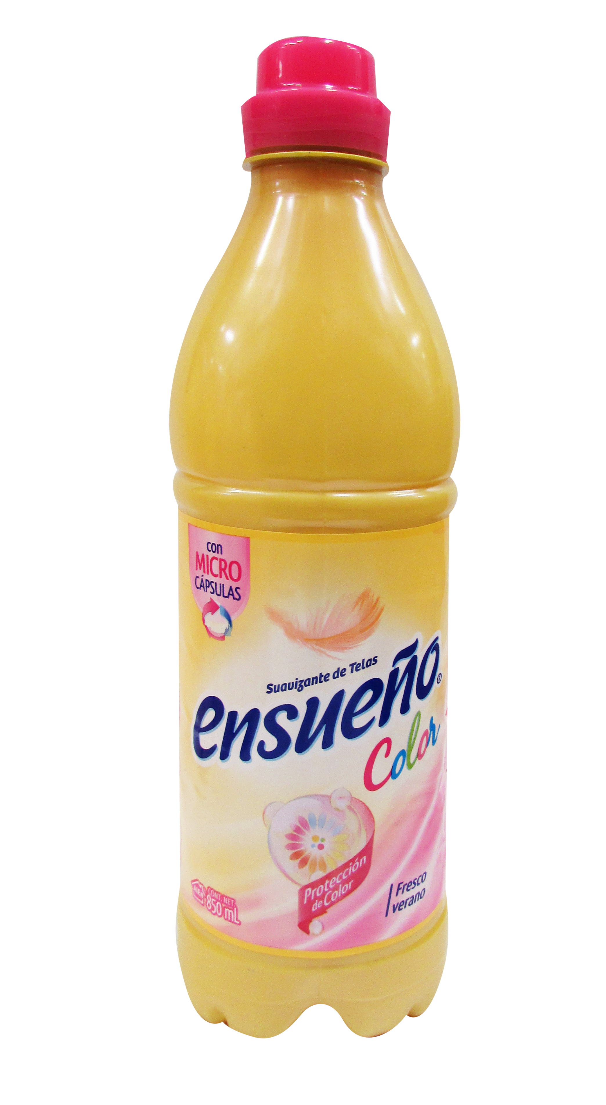 SUAVIZANTE DE TELA ENSUEÑO COLOR FRESCO VERANO 12/850 ML.